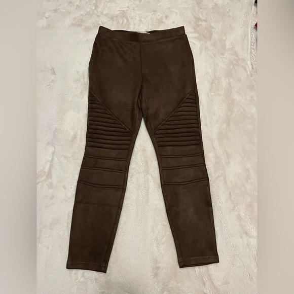 4/$20 - Cleo faux suede leggings in dark brown women’s size petite small - Picture 1 of 8